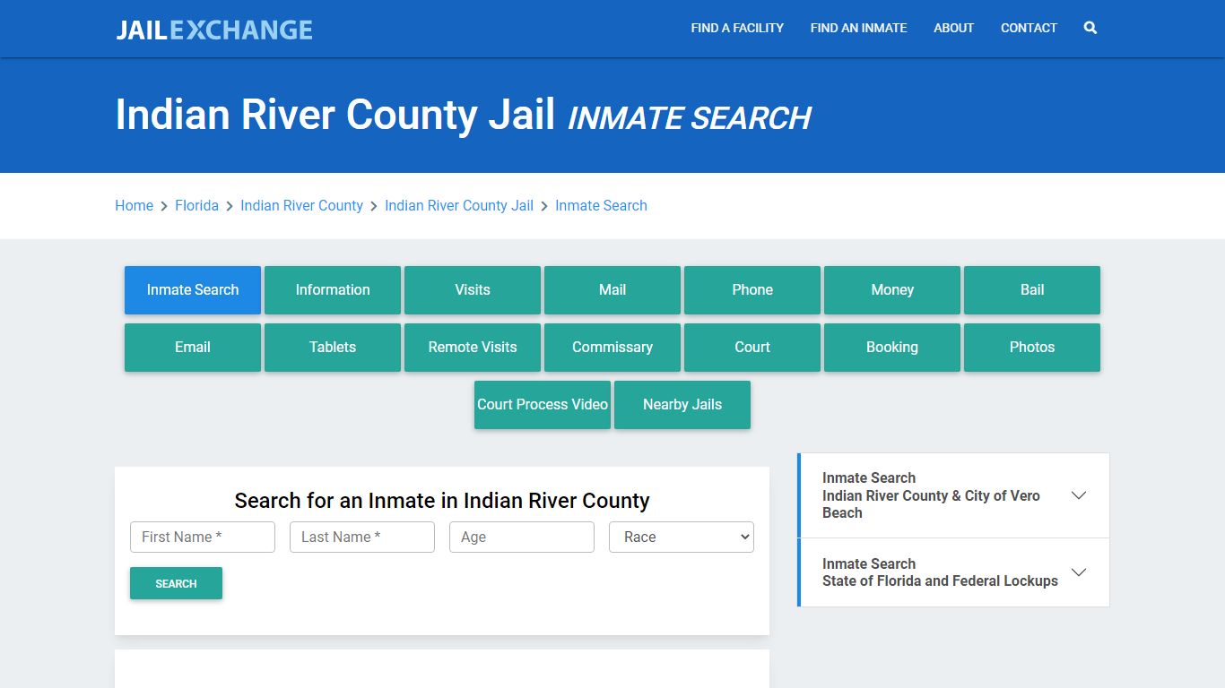 Indian River County Jail, FL Inmate Search: Roster & Mugshots