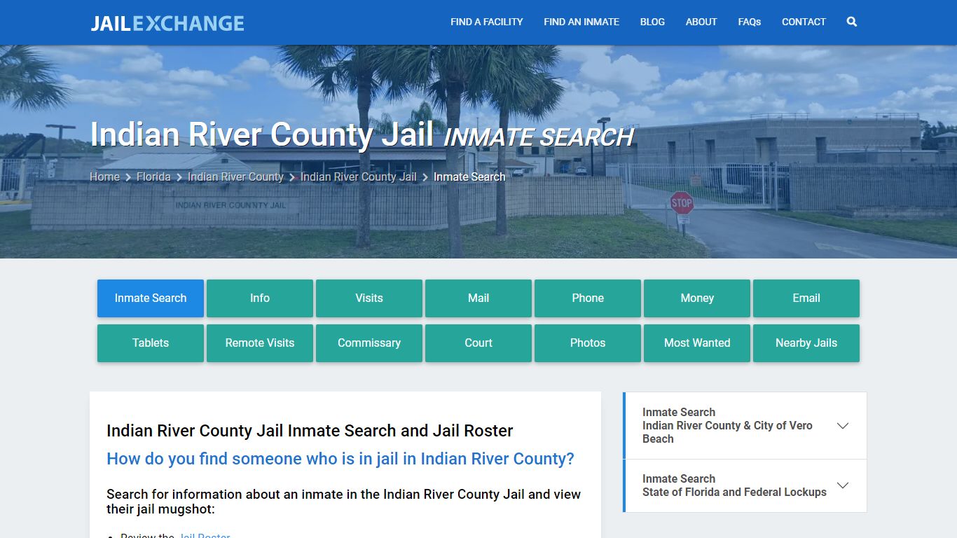 Inmate Search: Roster & Mugshots - Indian River County Jail, FL